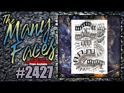 #2427 The Many Faces 2024 Collection: Ink Painting Process Timelapse with Ray Taylor