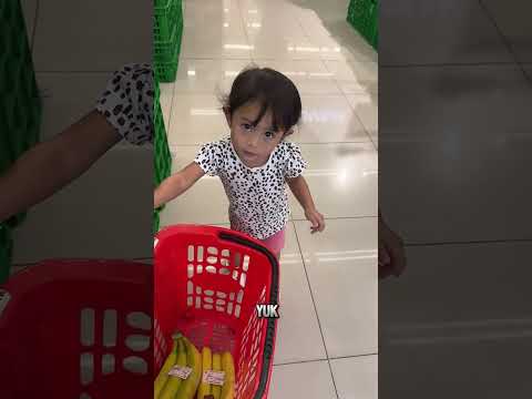 AYAH AJAK LEXIE KE SUPERMARKET BELANJA BUAT, LEXIE BAWA KERANJANG SENDIRI MILIHIN BUAH 😍