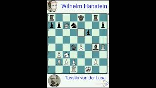 Lasa vs Wilhelm Hanstein year 1841 #chess #chesshistory #chessgrandmaster