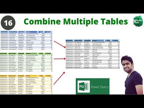 How to Combine/Merge Multiple Tables using Excel Power Query | Excel Power Query Tutorial 2022