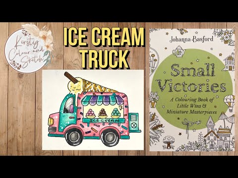 Colour along in Johanna Basford Small Victories ~ icecream truck