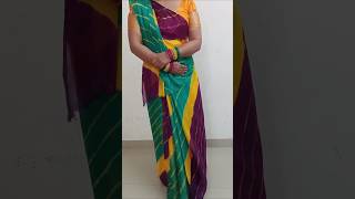 Gujrati style easy saree draping #sareedrapings #saree#shorts