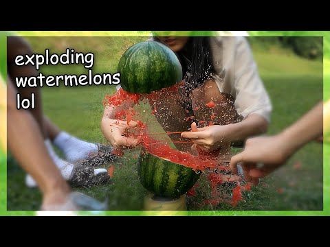 i tried exploding a watermelon with rubber bands (vlog)