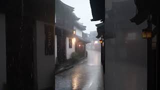 古街道下雨声冥想安眠之韵：下雨声助眠音乐，快速入眠，释放压力，迎接身心宁静与焕然一新#ASMR#shorts #shortvideo #sleepmusic #rainsounds #rain