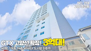 고양신축아파트 GTX 고양선 확정! 40평 남향 아파트가 3억 대?! 고양에서 내 집 구하기!