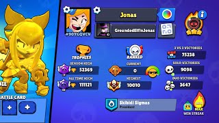 My 3630 winstreak Push in Brawl Stars🔥 #5 streak in the world🌏