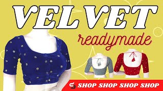 Velvet Blouses - Sequin Embroidery Readymade Blouses - D3 Blouses