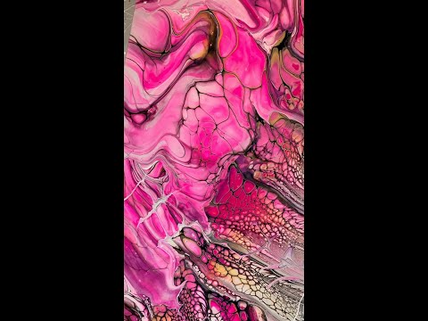 #shorts Flamin Hot Pink Swipes #acrylicpouring #fluidart #abstract #fluidpaintingart