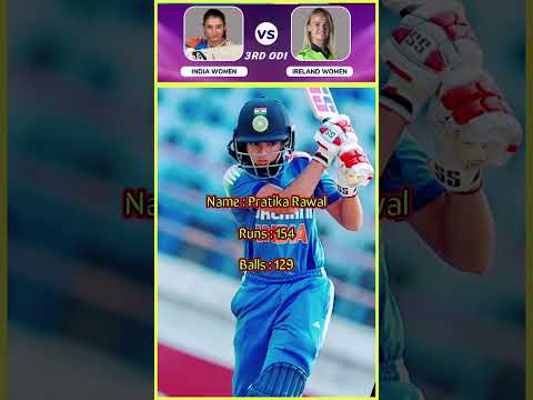 Pratika Rawal | 3rd ODI vs Ireland #trendingshorts #cricket