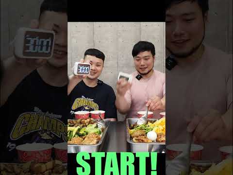 10公斤巨型便當｜ 兄弟對決 #消夜 #便當 #food #mukbang