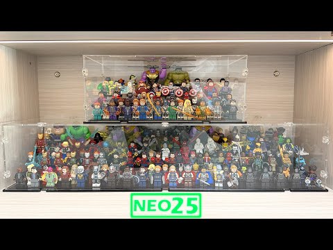 LEGO Marvel Minifigures Display Case | iDisplayit | 80 LEGO Minifigures Display Case (Black) Review