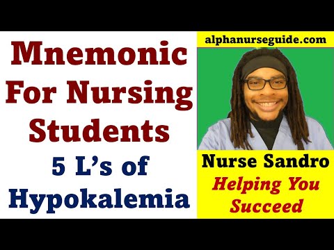 Mnemonics For Nursing Students - 6 L's of Hypokalemia | Hypokalemia Signs & Symptoms | RN Students