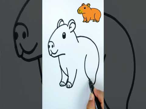 Dibujos de capibara kawaii para colorear