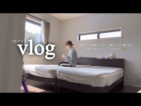 【主婦vlog】朝ごはん作って掃除して昼ごはん作って家事してお風呂入って夜ご飯作る主婦の休日とやら。