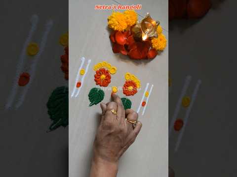 सोपी व सुंदर लक्ष्मी पाउले 👣 | Easy Laxmi Paul Rangoli | Navratri, Diwali, Laxmipoojan Rangoli