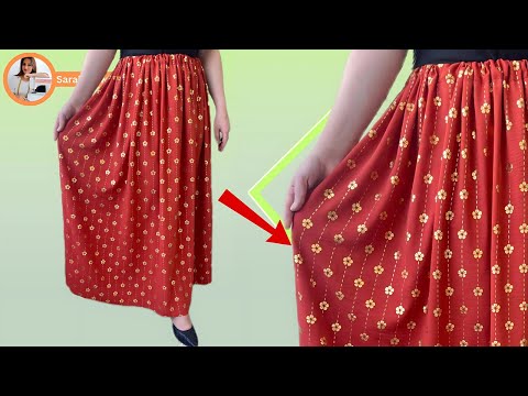 Cut in 5, Sew in 10: No Tailor Skills Needed for This Easy Skirt!" For beginners 💕