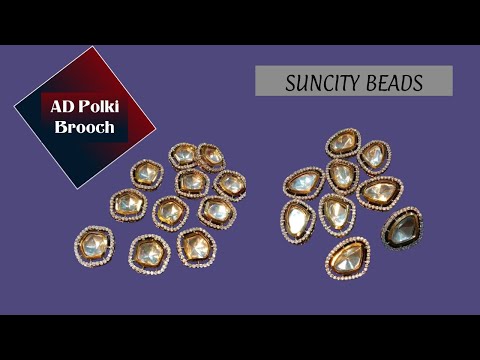 High Quality AD Brooch Vs Naina Ta Heere | Jewellery Material Wholesale Shop Mumbai | Suncity Beads