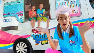 Vlad and Niki in the Mom's Ice Cream Truck - Funny stories for kids