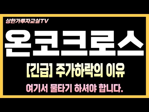 [온코크로스 주가전망] 상반기 주가를 견인할 핵심 재료와 대형 수급 입성 최소 여가끼지는 보세요