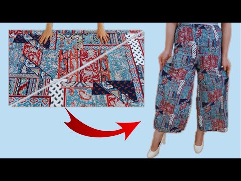 Only 1.5 meter of fabric 💕 Very easy pants Cut in 5 minutes and Sew only 10 minutes