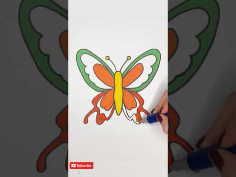 How to Draw a Beautiful Butterfly (Step by Step) 🦋🌺