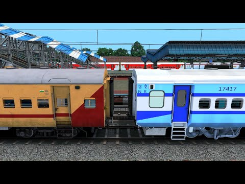 TRAIN SIMULATOR I ICF UTKRISHT COUPLING LHB BLUE COACH I BUMPY RAILROAD RAILWORKS I RAILWAY RITAM