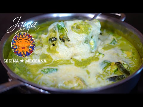 Calabacitas con Rajas y Pollo en Crema de Poblano