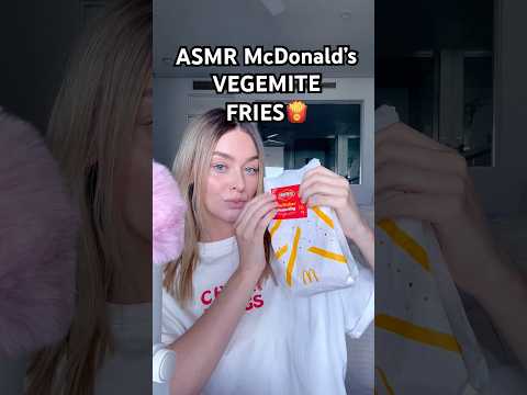 ASMR Trying vegemite fries 👀🍟 #asmr #mcdonalds #mukbang #whispering