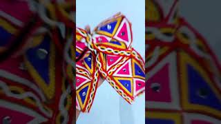 Navratri hair bow#DIYHairBow#FestiveHairBow#NavratriAccessorie#NavratriHairBow#GarbaLook#FestiveHair