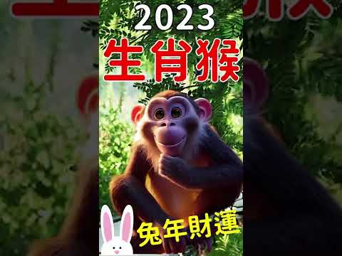 生肖猴在2023水兔年 兔猴相剋中的驚喜！喜合正財！#shorts