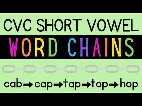 CVC Short Vowel Word Chains + Word Ladders