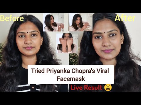 Tried Priyanka Chopra's Viral Face mask✨❤️Omg😱😩#priyankachopra#viral