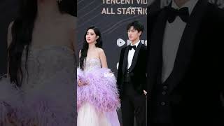 #MengZiyi and #LiYunrui in the red carpet of Tencent Video All Star Night 2024