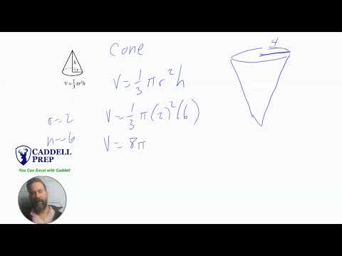 SAT Math Reference: Volume of a Cone