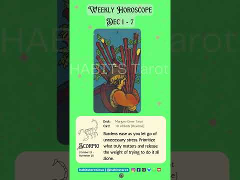 Scorpio Weekly Horoscope | Dec 1-7 #horoscope #scorpiohoroscope #astrology #watersignstarotreading