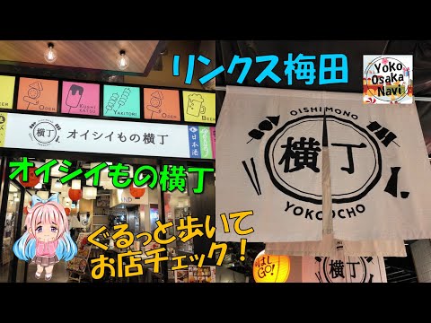 【大阪リンクス梅田】オイシイもの横丁に行って、ぐるっと歩いてお店チェックしました！寿司店・居酒屋・うどん・蕎麦・ラーメンなど20店舗以上のオイシイ飲食店がいっぱい！