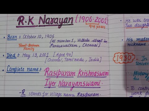 Part-1 R.K Narayan | Biography and Works | Master cadre English #ugcnet #pgt #tgt #mastercadre