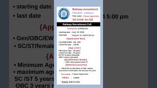 railway recruitment 2024||railway jobs 2024 telugu 🔥🔥🔥#railway #railwayrecruitment2024