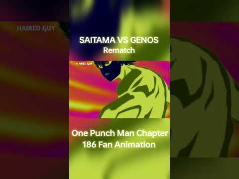 Saitama vs Genos Rematch , One Punch Man Chapter 186 Fan Animation #flipaclip #onepunchman