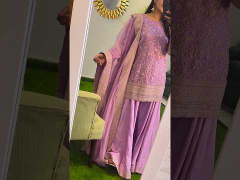 beutiful net dress design|| purple plazo dress #viralvideo #fashion #trending