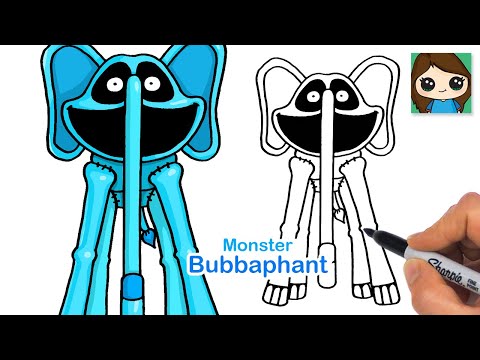 How to Draw Monster Bubba Bubbaphant Elephant | Poppy Playtime