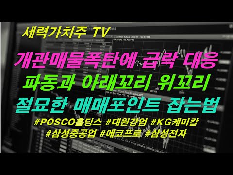 [주식 07.06] 개관매물폭탄에 급락 대응,파동과 아래꼬리 위꼬리 절묘한 활용요령 ( #POSCO홀딩스 #대원강업 #KG케미칼 #삼성중공업 #에코프로 #삼성전자) #세력가치주