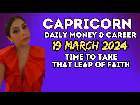 Capricorn Money and Career Daily Read: Time to take that Leap of Faith!