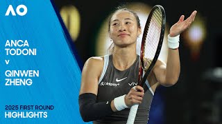 Anca Todoni v Qinwen Zheng Highlights | Australian Open 2025 First Round