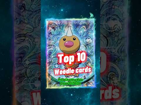 Top 10 EXPENSIVE Weedle Pokemon Cards 🐛 #top10 #shorts #weedle