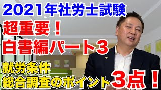 2021社労士試験　白書対策パート3　就労条件総合労働調査のポイント3点！！