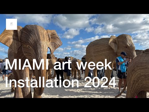 Beach Installation Miami art week 2024, faena, elephant@ARTNYC