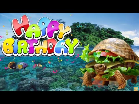 Funny  Turtle happy birthday song|Funny  Turtle happy birthday song for children