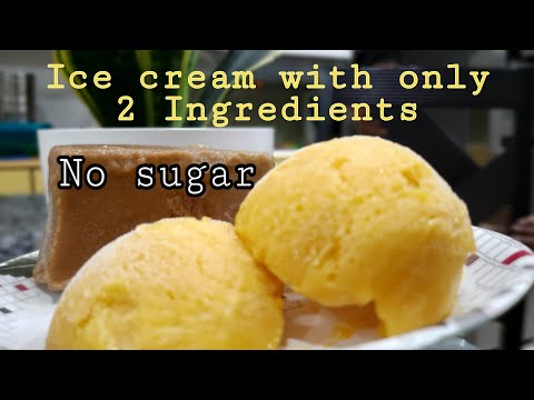 home made ice cream||only 2 ingredients|with out sugar|mango and chikkoo ice cream|#homemadeicecream