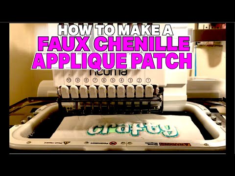 HOW TO MAKE AN EMBROIDERY PATCH | FAUX CHENILLE APPLIQUE| RICOMA EM1010 MACHINE